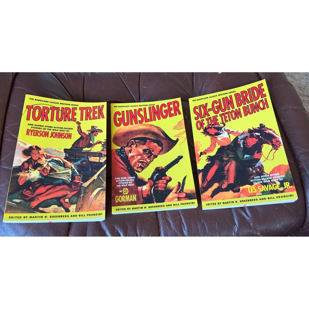 Vintage Pulp Western Paperback Lot of 3 – Barricade Books (1995)